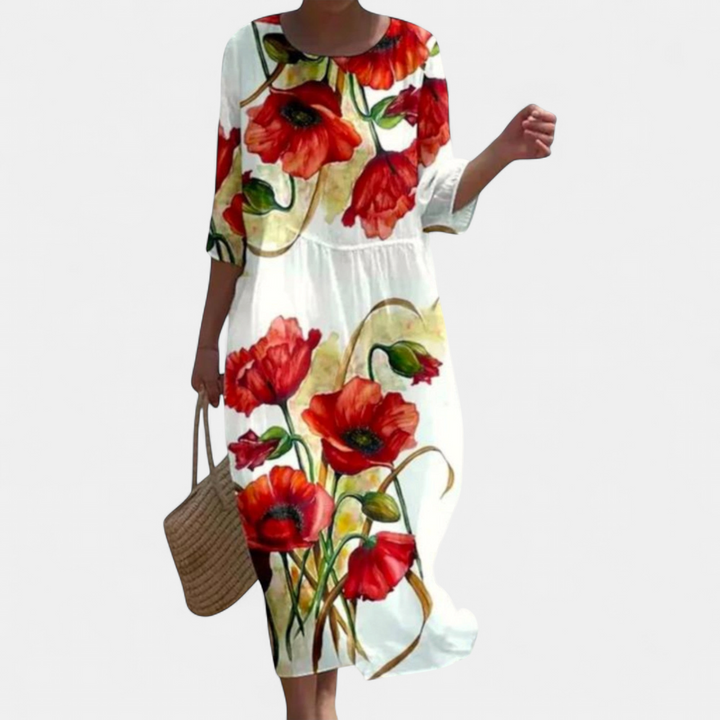 SHAE™ - Elegant Floral Maxi Dress