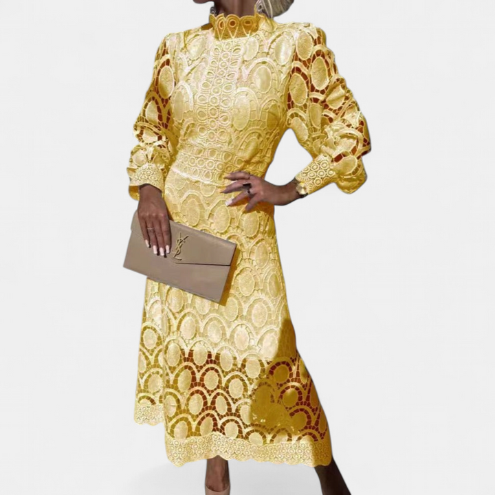 NOA™ – Delicate Lace Midi Dress