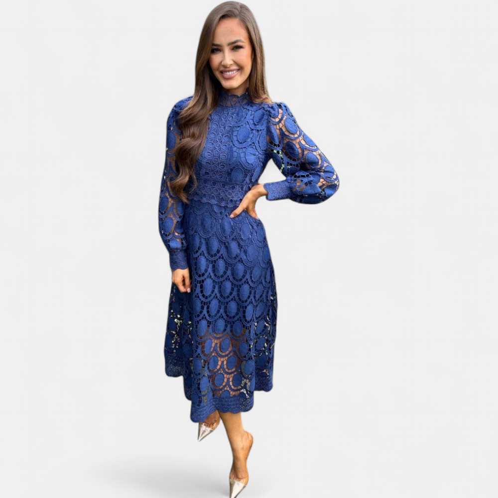 NOA™ – Delicate Lace Midi Dress