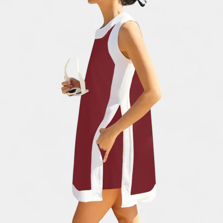 HALLIE™ – Color Block Sleeveless Two Piece Sets