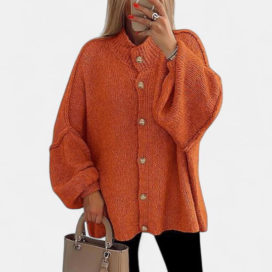 OLIVIA™ - Women Chunky Knit Button Down Cardigan Jacket