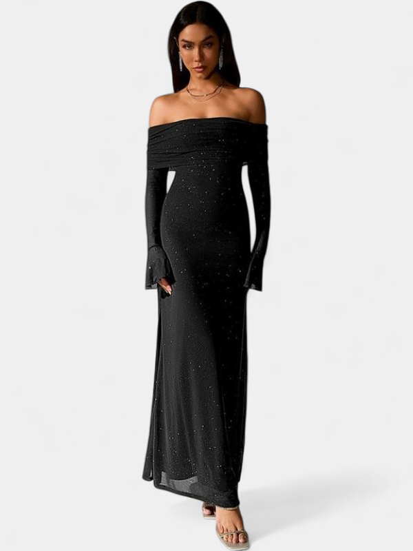 THEA™ - Off The Shoulder Ruched Sequin Bodycon Dress for Parties