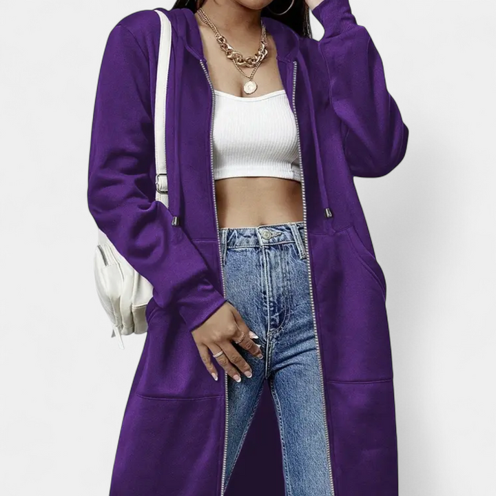 REESE™ – Cozy Letter-Print Zip-Up Hoodie Cardigan