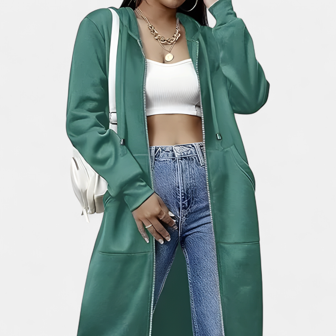 REESE™ – Cozy Letter-Print Zip-Up Hoodie Cardigan