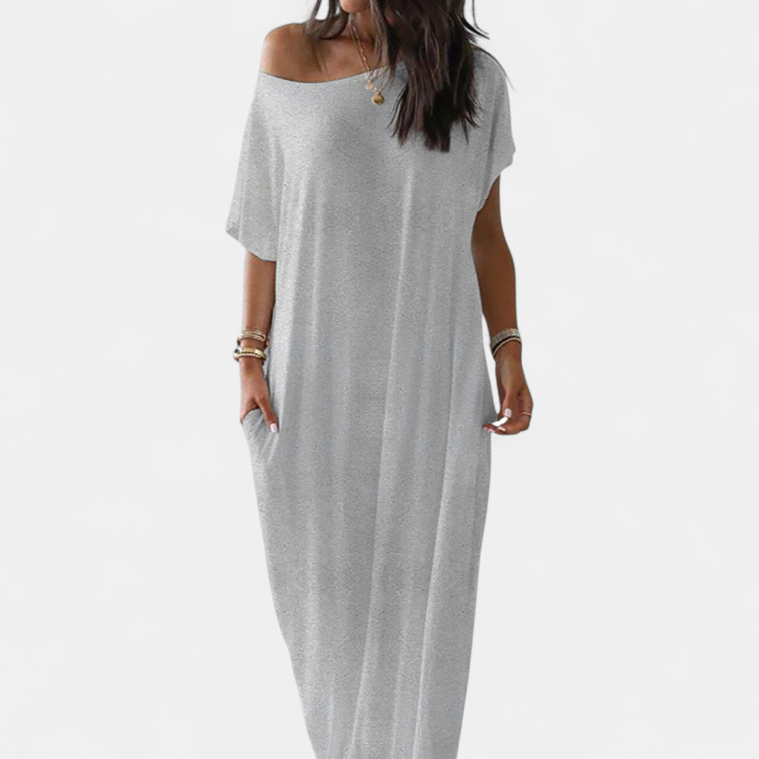 DARLA™ – Cozy Batwing Sleeve Lounge Dress