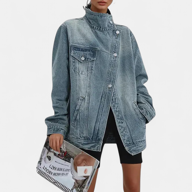 SARAH™ – Street Style Trendy Asymmetric Button Jacket