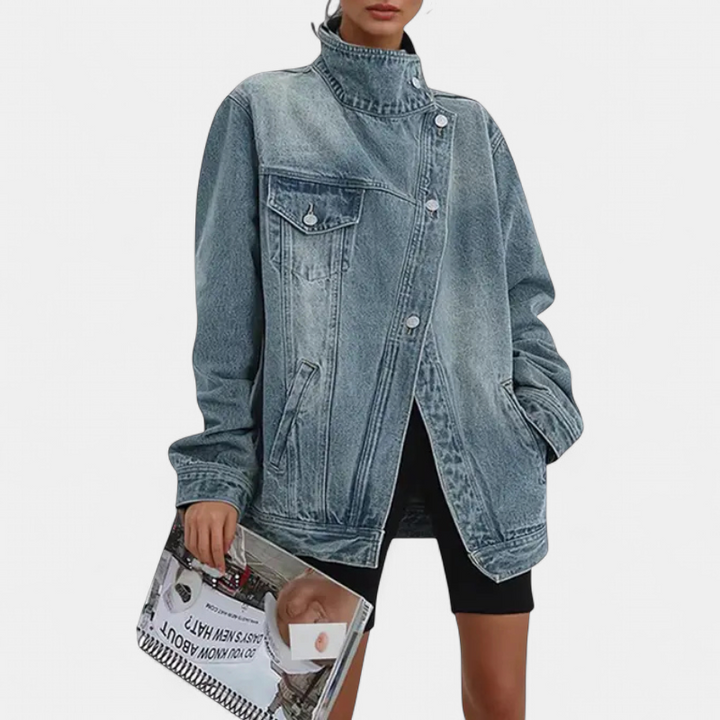 SARAH™ – Street Style Trendy Asymmetric Button Jacket