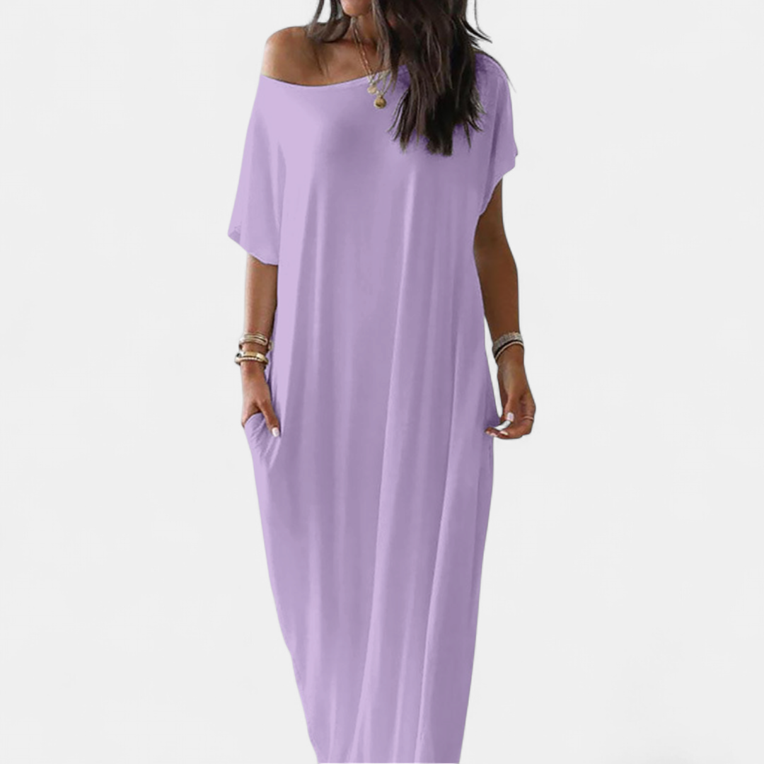 DARLA™ – Cozy Batwing Sleeve Lounge Dress
