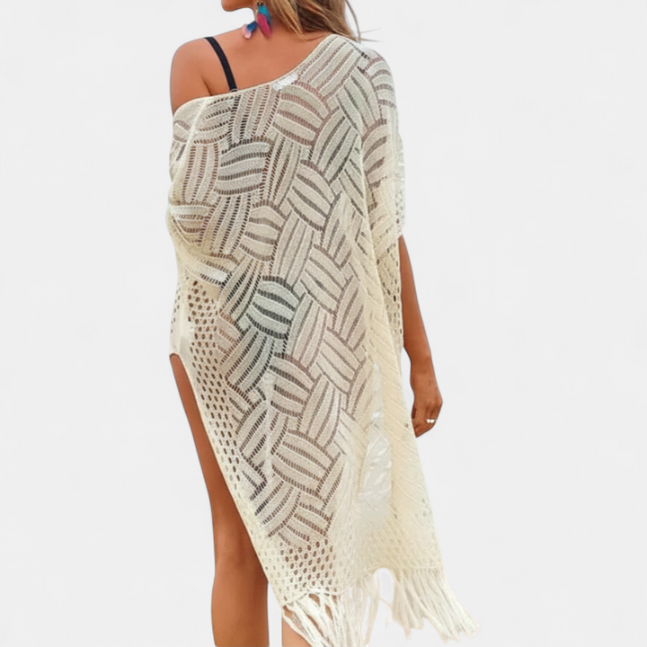 SOLÈNE™ – Boho Crochet Tassel Kimono Cardigan