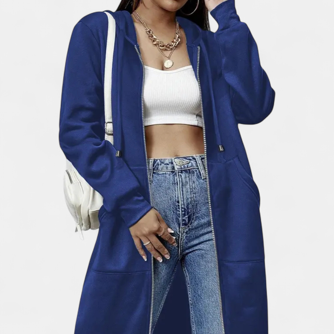 REESE™ – Cozy Letter-Print Zip-Up Hoodie Cardigan