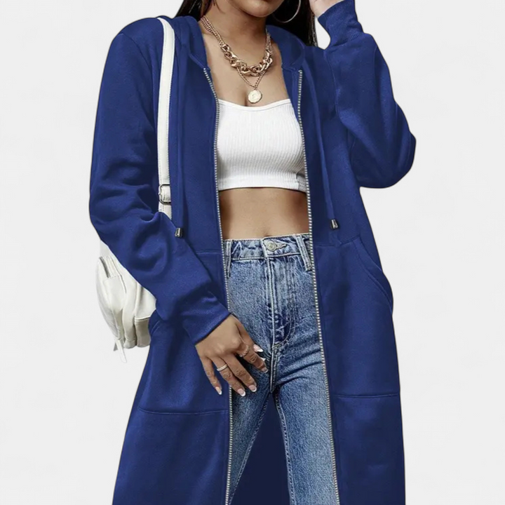 REESE™ – Cozy Letter-Print Zip-Up Hoodie Cardigan
