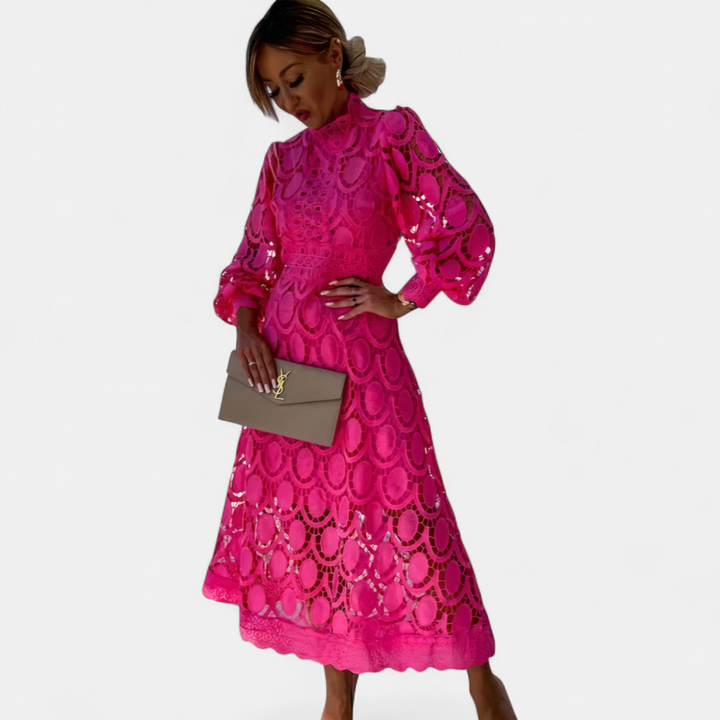 NOA™ – Delicate Lace Midi Dress