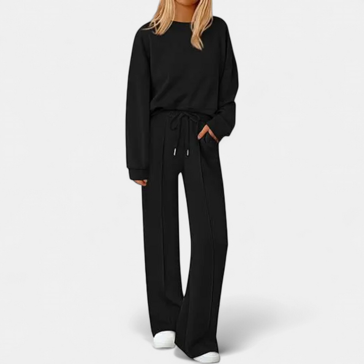 REMY™ – Cozy Knit Wide-Leg Sweatsuit Set