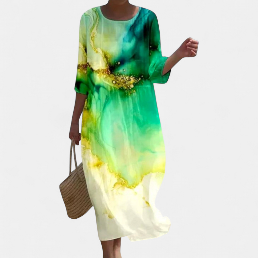 SHAE™ - Elegant Floral Maxi Dress