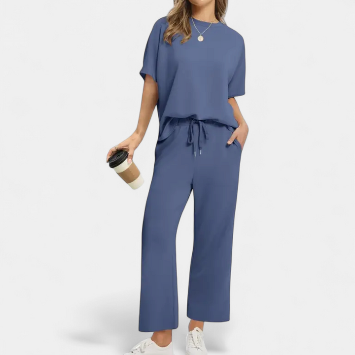 TALIA™ – Breezy Wide Leg Lounge Two Piece Set