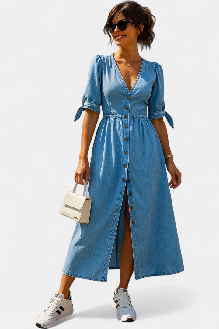 JULIET™ – Shiny Denim Dress