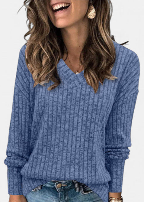 EVELYN™ - Women V Neck Oversized Lightweight Knit Sweater
