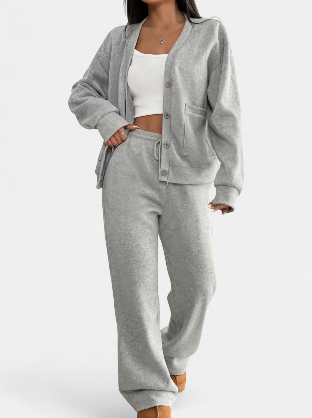 LAUREL™ – Casual Cardigan & Lounge Trousers Matching Set
