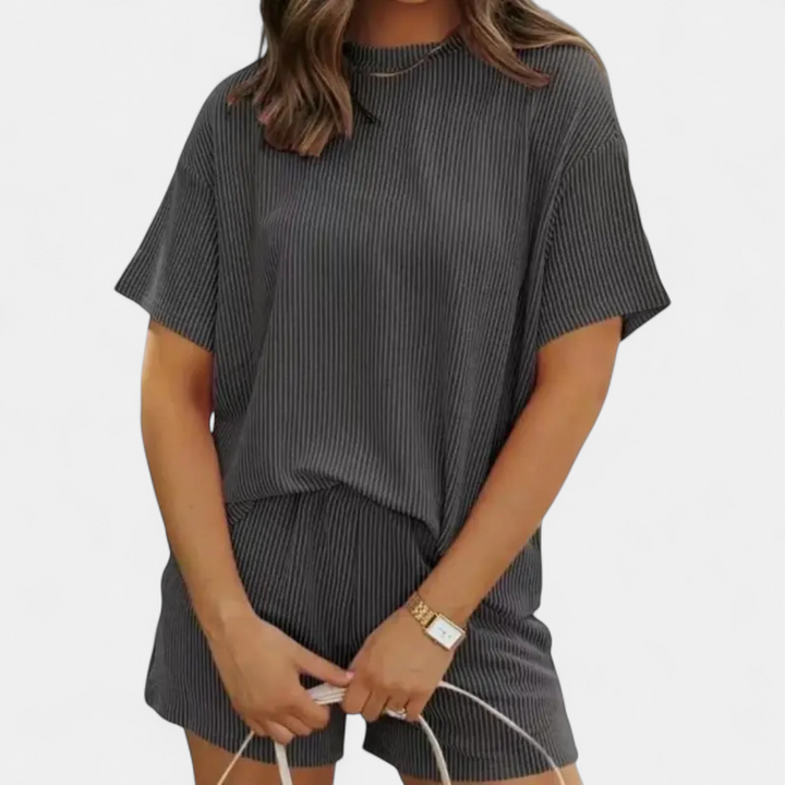DOTTIE™ – Striped Ribbed Knit Lounge Set