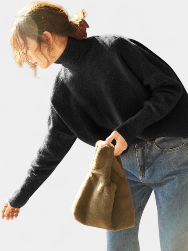 CAMILLE™ - Women High Neck Loose Knit Pullover Sweater