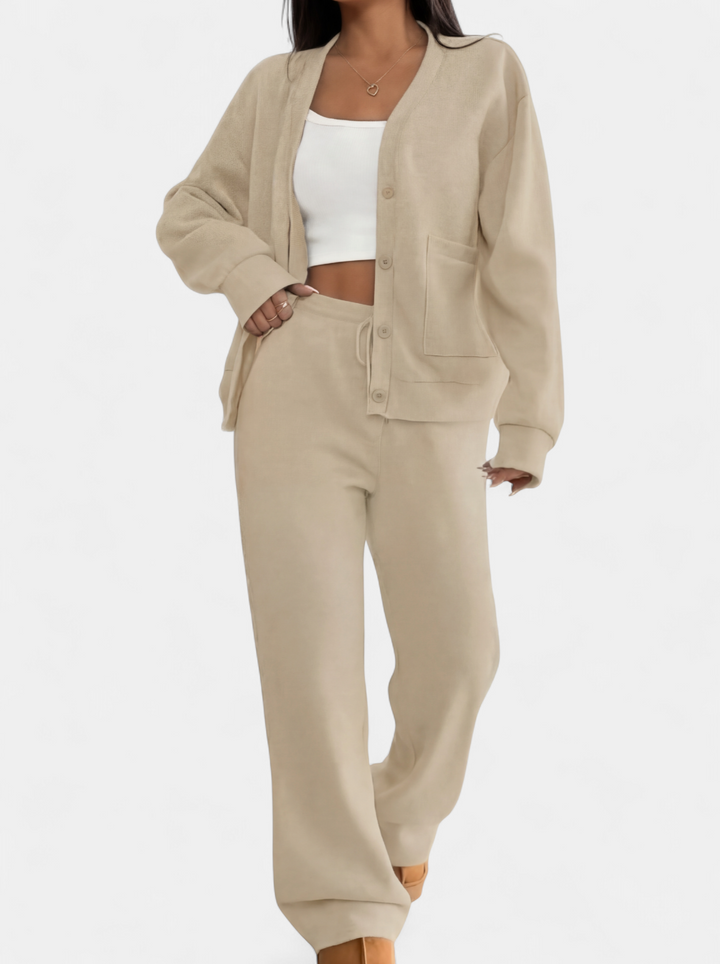 LAUREL™ – Casual Cardigan & Lounge Trousers Matching Set