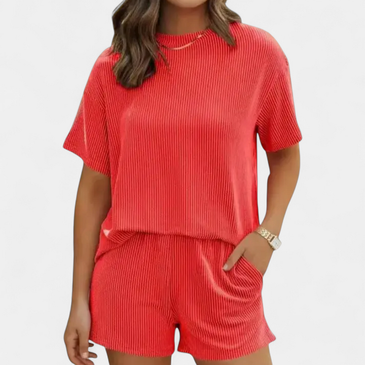 DOTTIE™ – Striped Ribbed Knit Lounge Set