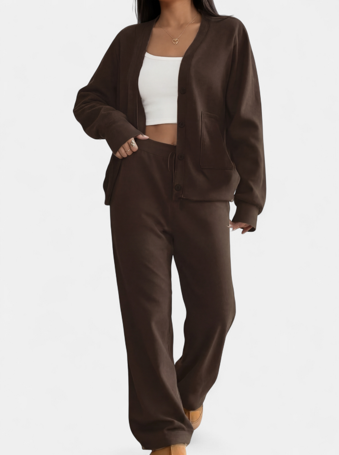 LAUREL™ – Casual Cardigan & Lounge Trousers Matching Set