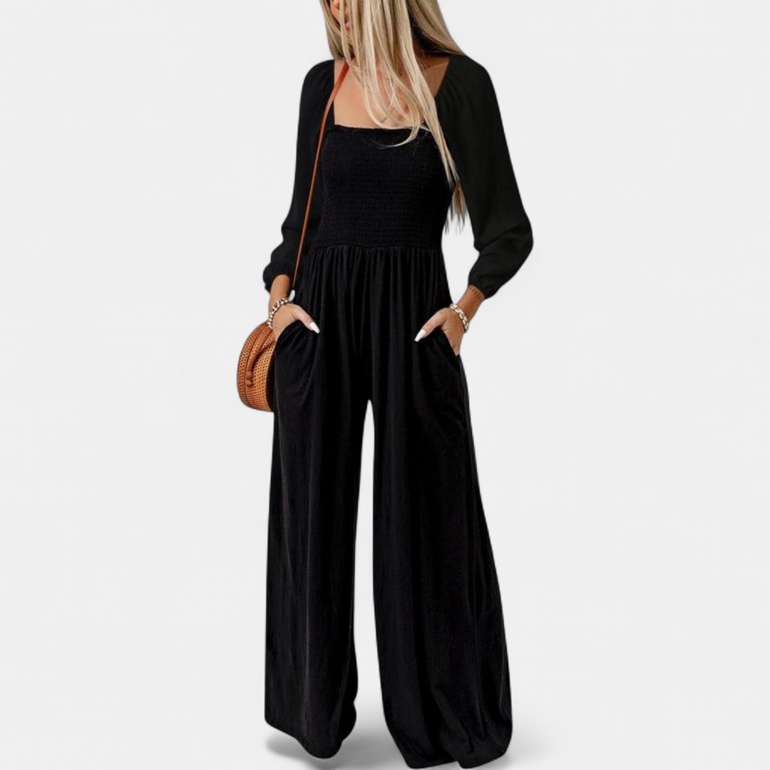 KISHA™ - Chic Loose Overall Wide Leg Jumpsuit