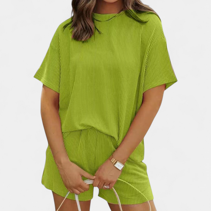 DOTTIE™ – Striped Ribbed Knit Lounge Set
