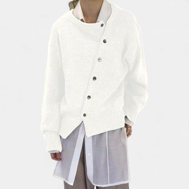 ALYCIA™ - Asymmetric Button Cardigan