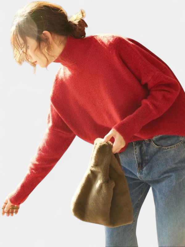CAMILLE™ - Women High Neck Loose Knit Pullover Sweater