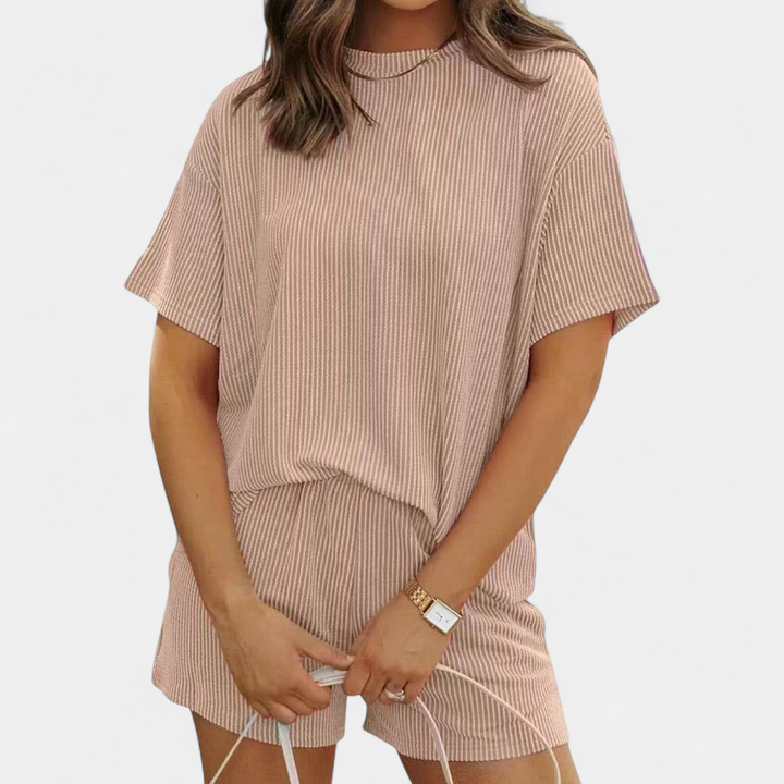 DOTTIE™ – Striped Ribbed Knit Lounge Set