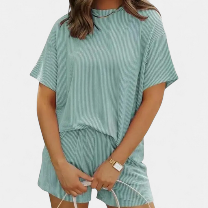 DOTTIE™ – Striped Ribbed Knit Lounge Set