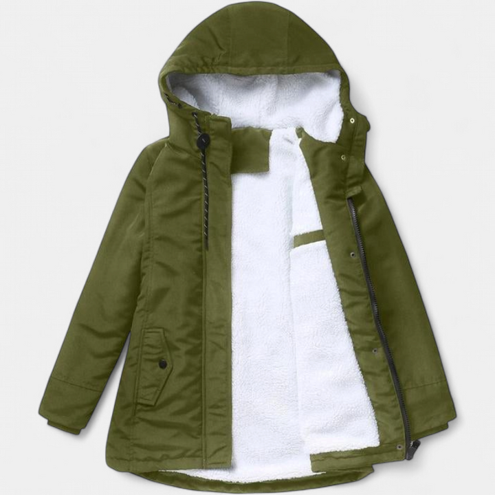 AMINA™ - Thick Winter Coat with Hood and Quilted Lining for Winter Warmth