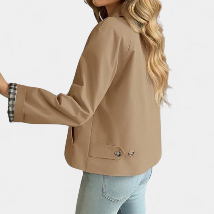 HARLOW™ – Relaxed Cropped Windbreaker Trench Coat