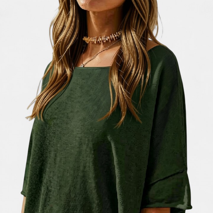 GEMMA™ – Relaxed Side-Slit Tunic Tee