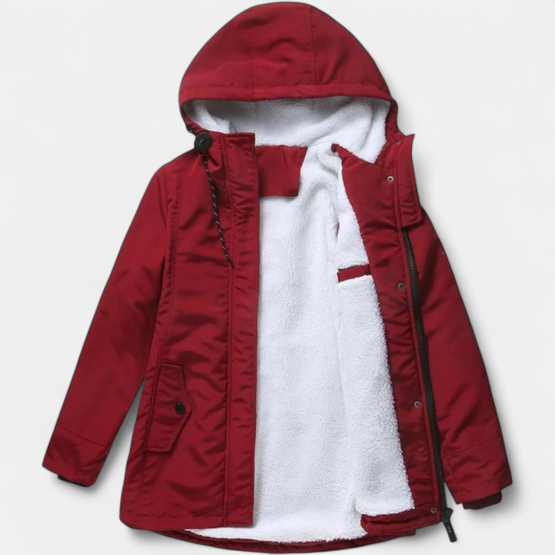 AMINA™ - Thick Winter Coat with Hood and Quilted Lining for Winter Warmth