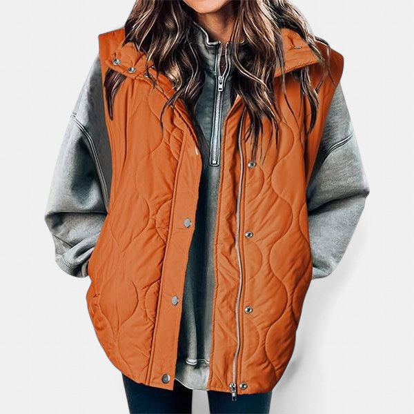 OLIVIA™ - Women's Casual Oversized Puffer Vest with Stand Collar