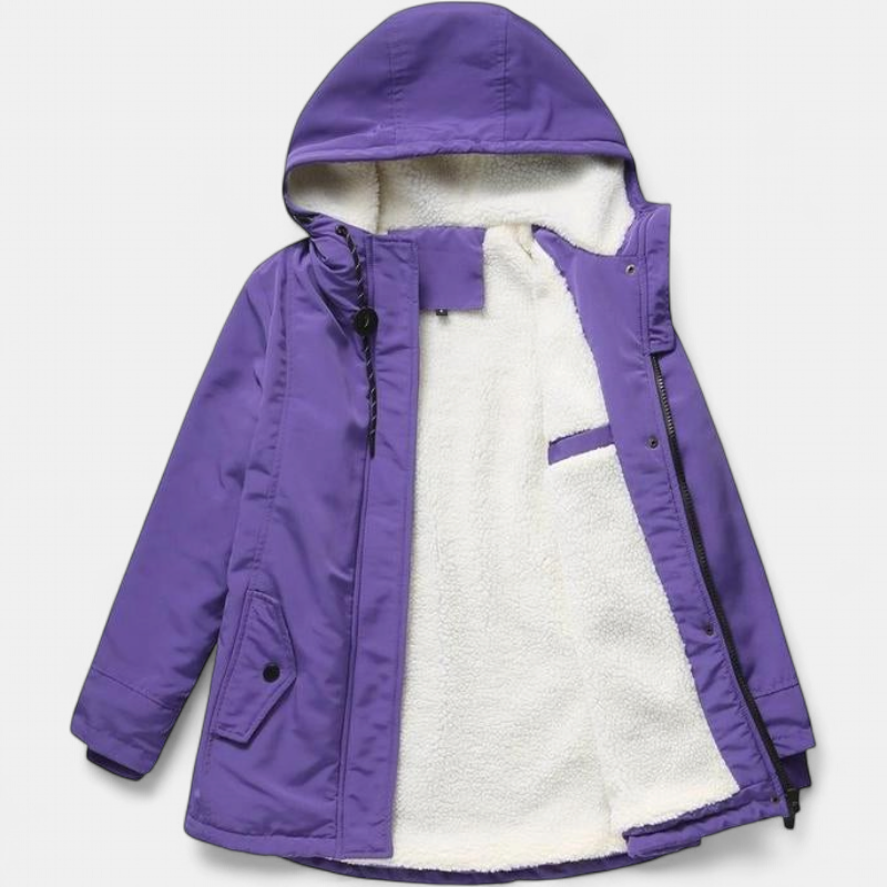 AMINA™ - Thick Winter Coat with Hood and Quilted Lining for Winter Warmth