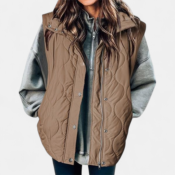 OLIVIA™ - Women's Casual Oversized Puffer Vest with Stand Collar