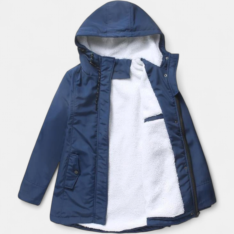 AMINA™ - Thick Winter Coat with Hood and Quilted Lining for Winter Warmth