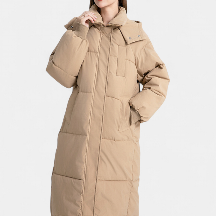 WINTARA™ – Cozy Oversized Hooded Long Puffer Coat