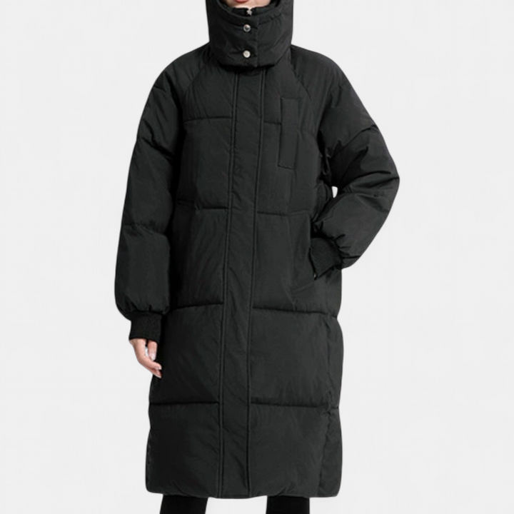 WINTARA™ – Cozy Oversized Hooded Long Puffer Coat