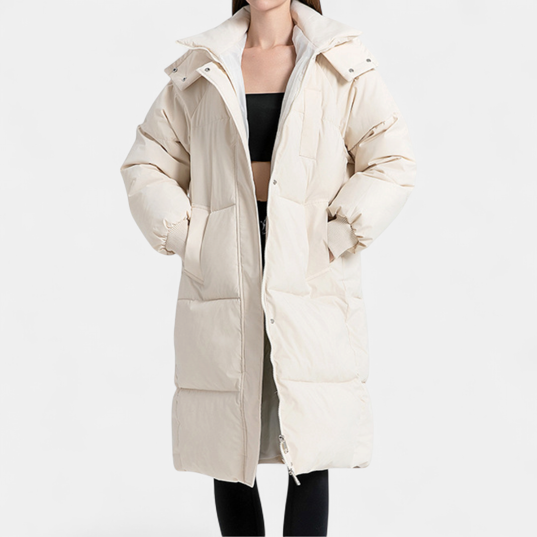 WINTARA™ – Cozy Oversized Hooded Long Puffer Coat