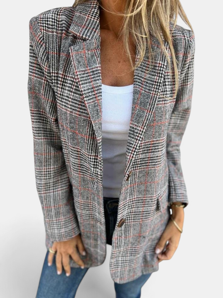 LUCINDA™ | Classic Plaid Winter Blazer