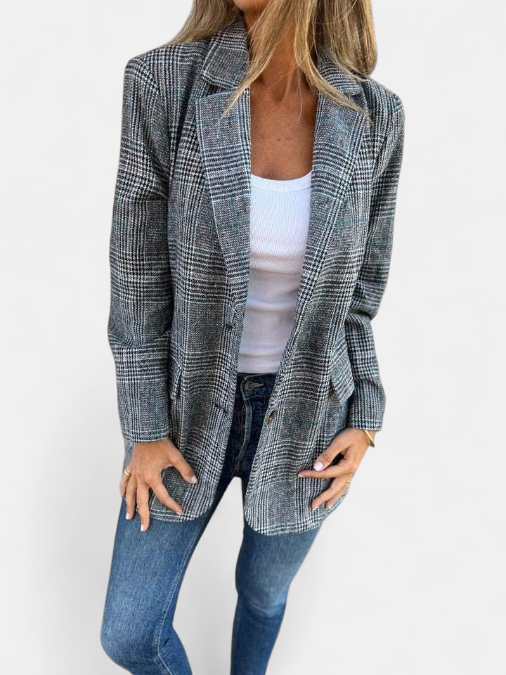 LUCINDA™ | Classic Plaid Winter Blazer