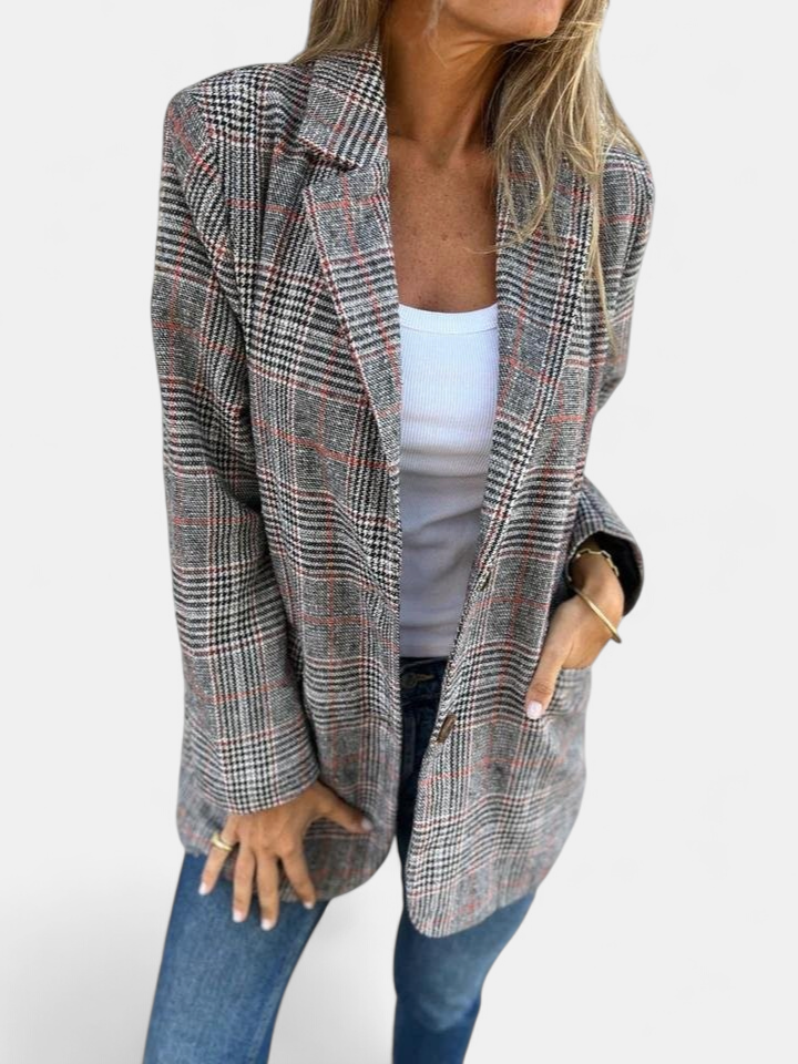 LUCINDA™ | Classic Plaid Winter Blazer