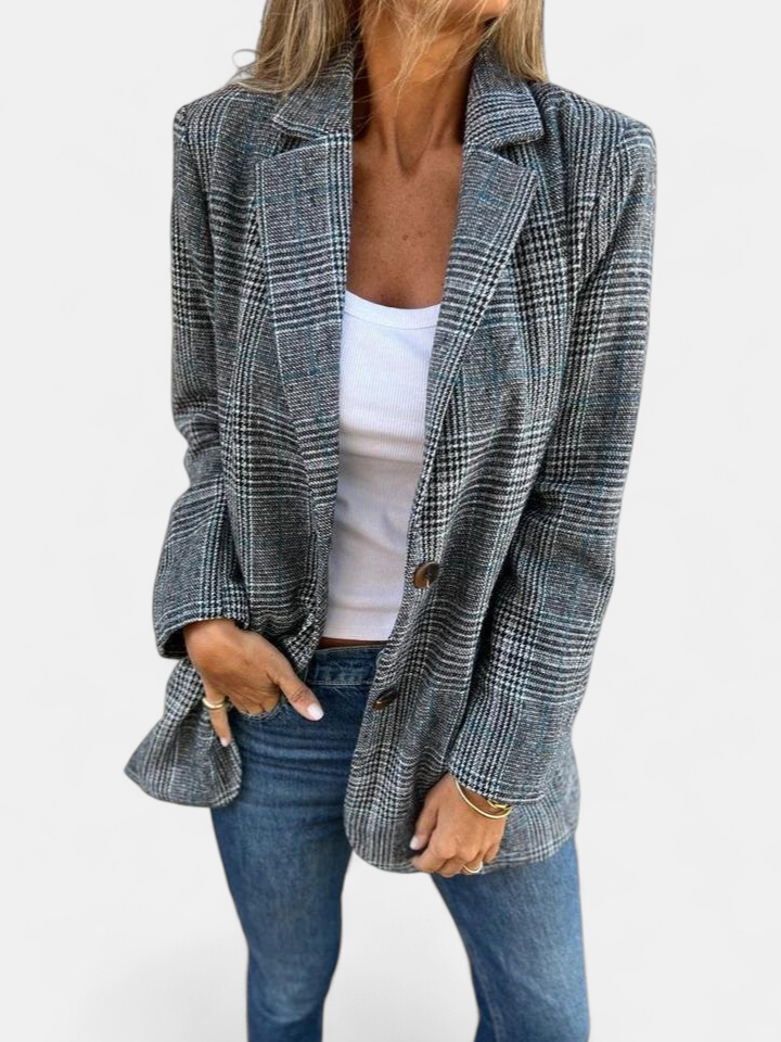 LUCINDA™ | Classic Plaid Winter Blazer