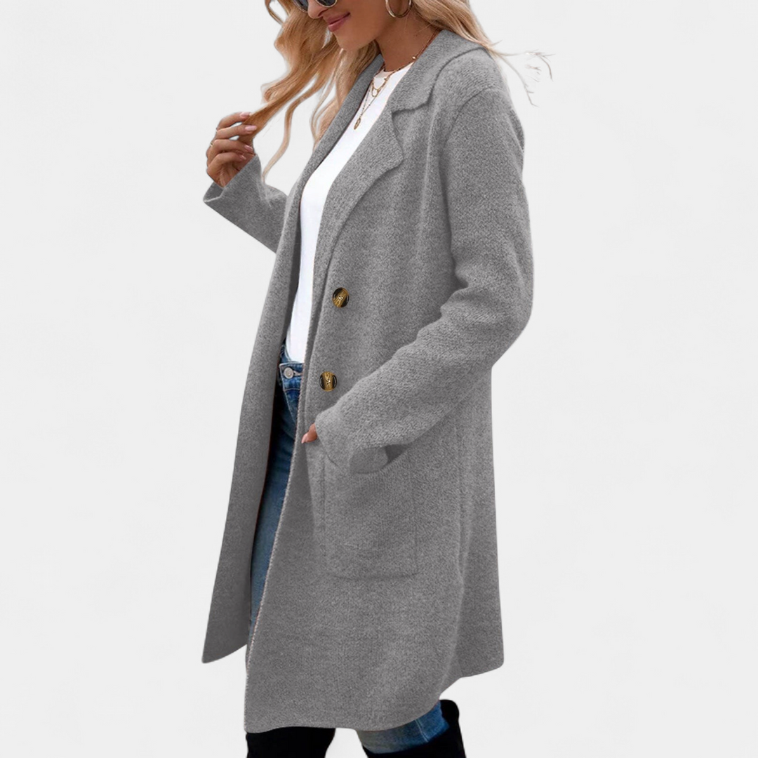 ZAHEKA™ - Casual Long Sleeve Mid Length Coat