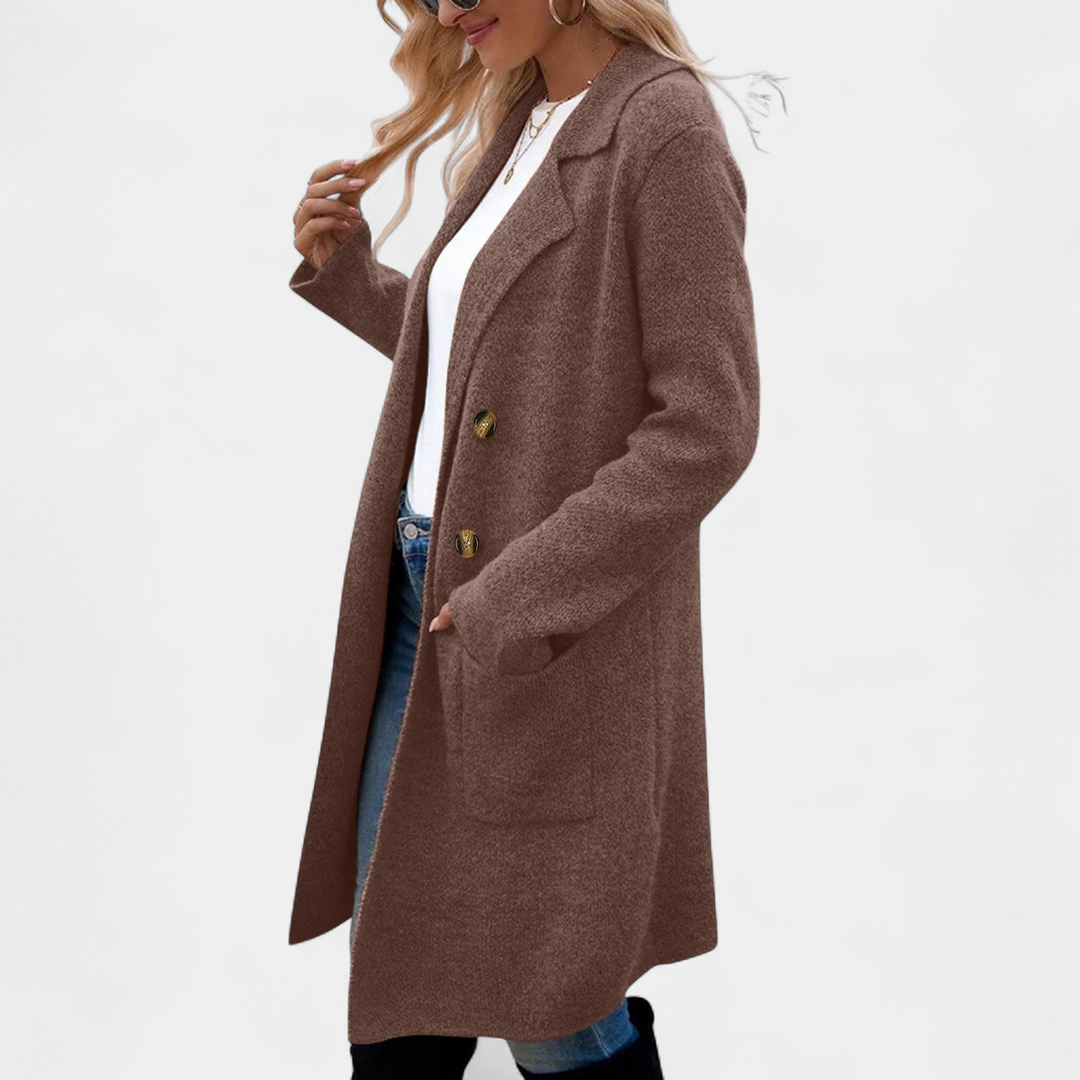 ZAHEKA™ - Casual Long Sleeve Mid Length Coat